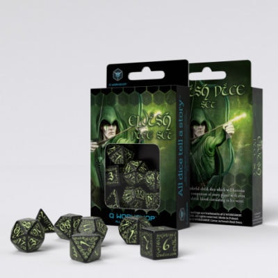 Set de dés - Elfique - Glow in the dark – Image 2