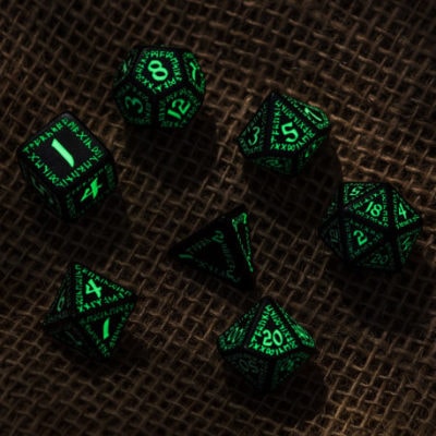 Set de dés - Runique - Glow in the dark – Image 4
