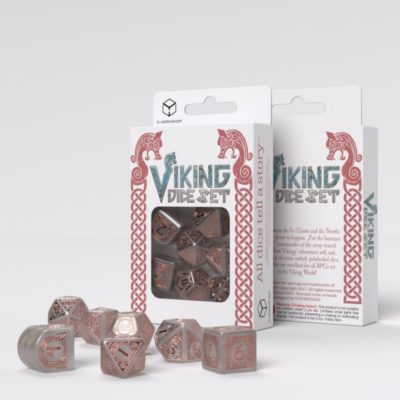 Set de dés - Viking - Niflheim (Blanc brumeux et Cuivre) – Image 2