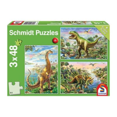 Puzzle Schmidt - Aventure avec les dinosaures (3x48 pièces) – Image 1