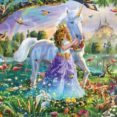 Puzzle Schmidt - Princesse avec licorne et château (150 pièces) – Image 2